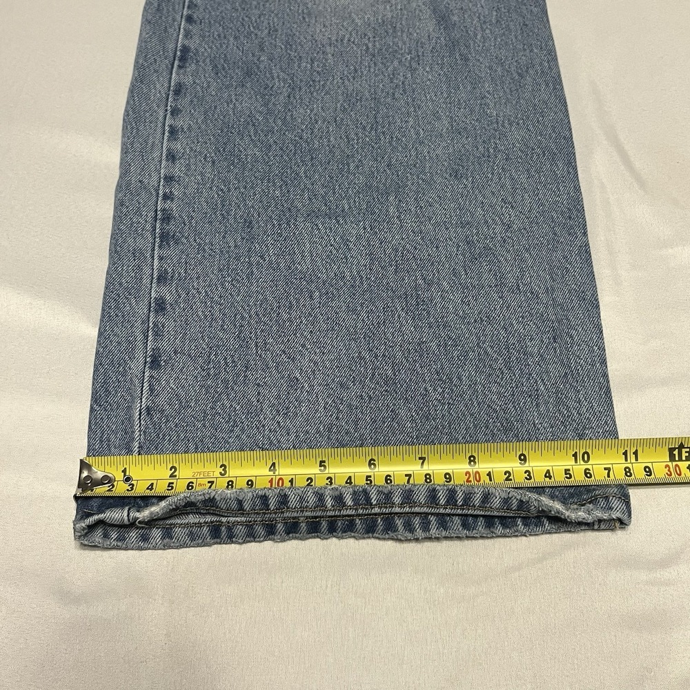 Levi's Premium Low Loose Jeans Fits Size 32x31 Baggy Wide Leg Distressed Denim - Picture 8 of 8